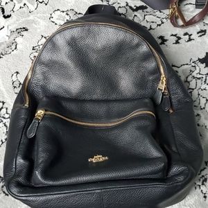 Coach leather backpack